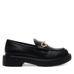 Loafersy LOVE MOSCHINO. Czarne mokasyny damskie Love Moschino. Za 559.99 zł.