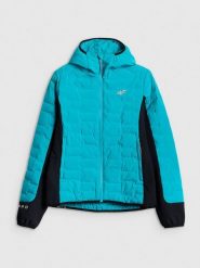 4F Kurtka trekkingowa z wypełnieniem Primaloft Silver damska - turkusowa M. Niebieskie płaszcze damskie 4f, na lato, l, bez wzorów, z materiału, wizytowe, bez kaptura. Za 399.99 zł.