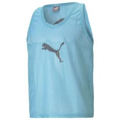 Koszulka Puma Bib. Niebieskie koszulki sportowe męskie Puma, xl, bez wzorów, bez kołnierzyka, bez ramiączek, do piłki nożnej. Za 34.90 zł.
