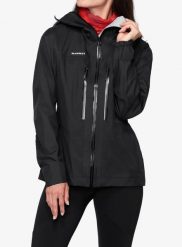 Kurtka z membraną damska Mammut Taiss Light HS Hooded Jacket. Czarne kurtki damskie Mammut, l, bez wzorów, z materiału, z kapturem. Za 1,366.99 zł.