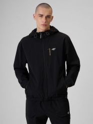 4F Kurtka przejściowa męska - czarna M. Czarne kurtki męskie 4f, m, bez wzorów, bez kaptura. Za 269.99 zł.