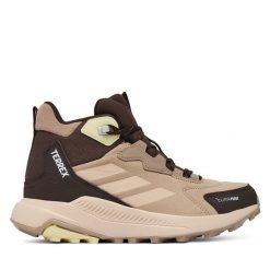 Trekkingi adidas. Brązowe obuwie sportowe damskie Adidas, bez wzorów, trekkingowe, adidas terrex. Za 479.99 zł.