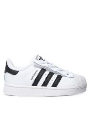 Adidas Sneakersy Superstar II Elastic Lace JH9984 Biały. Białe buty sportowe dziewczęce Adidas, bez wzorów, ze skóry, bez zapięcia. Za 279.99 zł.
