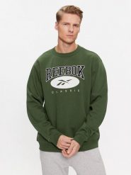 Reebok Bluza Archive Essentials IM1530 Zielony Regular Fit. Zielone bluzy męskie Reebok, m, bez wzorów, z syntetyku, bez kaptura. Za 179.99 zł.