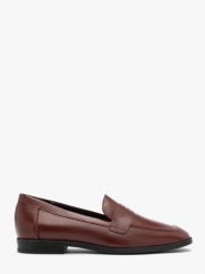 Bordowe minimalistyczne mokasyny DAKOTA. Czerwone mokasyny damskie Ryłko, z materiału. Za 379.99 zł.