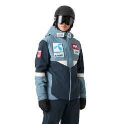 Kurtka narciarska Helly Hansen Kvitfjell. Niebieskie kurtki snowboardowe męskie Helly Hansen, m, bez wzorów, bez kaptura, narciarskie. W wyprzedaży za 2,298.50 zł.