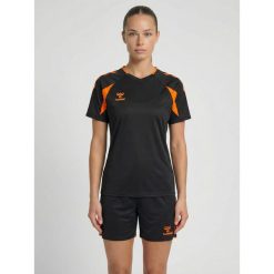 Damski jersey Hummel Core 2.0. Brązowe koszulki sportowe damskie Hummel, bez wzorów, z jersey, sportowe, bez kołnierzyka. Za 170.50 zł.