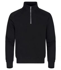 Clique Classic Half Zip bluza ½ zip unisex z kieszenią na suwak. Czarne bluzy męskie CLIQUE, s, bez wzorów, z bawełny, bez kaptura. Za 220.51 zł.