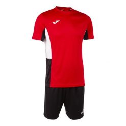 Zestaw koszulka i spodenki Joma Danubio II. Czarne koszulki sportowe męskie Joma, m, bez wzorów, z materiału, bez kołnierzyka, bez ramiączek, do piłki nożnej. Za 113.30 zł.