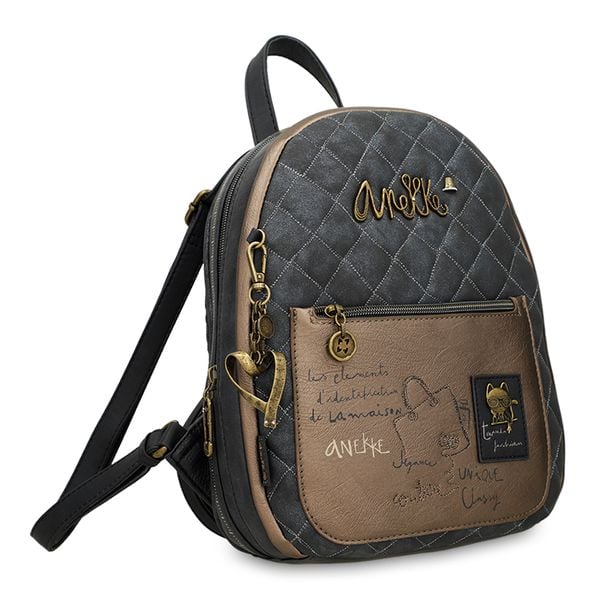 Brązowy Stylowy Damski Plecak Anekke. Brązowe plecaki damskie Anekke, bez wzorów, biznesowe. Za 379.00 zł.