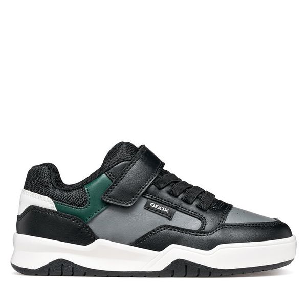 Sneakersy Geox. Czarne trampki i tenisówki chłopięce Geox, bez wzorów, bez zapięcia. Za 249.99 zł.