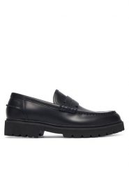 HUGO Loafersy Draven 50573677 Czarny. Czarne mokasyny męskie Hugo, ze skóry. Za 764.99 zł.