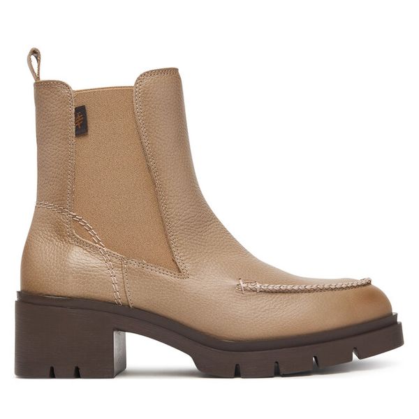 Botki Hispanitas. Brązowe botki damskie Hispanitas, bez obcasa, na słupku, bez zapięcia. Za 739.99 zł.