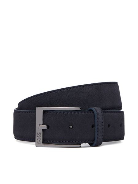 BOSS Pasek 50563958 Granatowy. Niebieskie paski damskie Boss, bez wzorów, ze skóry. Za 313.99 zł.