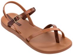 Sandały plażowe damskie Ipanema Fashion Sandal VIII FEM. Brązowe sandały damskie Ipanema, bez wzorów, z gumy, bez obcasa, na płaskiej podeszwie, bez zapięcia. Za 86.24 zł.