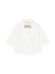 Mayoral Koszula 1101 Écru Regular Fit. Koszule dla chłopców Mayoral, bez wzorów, z bawełny, bez kołnierzyka, bez ramiączek. Za 119.99 zł.