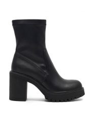 Jenny Fairy Botki ENID WS5925-03 Czarny. Czarne botki damskie Jenny Fairy, z syntetyku, bez obcasa, na słupku, bez zapięcia. Za 159.99 zł.