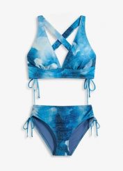 Bikini (2 części). Niebieskie bikini damskie bonprix, bez wzorów. Za 119.99 zł.