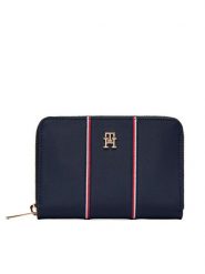 Tommy Hilfiger Portfel Th Icon Med Za Nylon Corp AW0AW17953 Niebieski. Niebieskie portfele damskie Tommy Hilfiger, bez wzorów, z materiału. Za 229.99 zł.