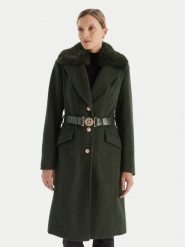 Guess Płaszcz przejściowy W5BL25 W2672 Zielony Regular Fit. Zielone płaszcze damskie Guess, m, z aplikacjami, z syntetyku, bez kaptura. Za 749.99 zł.