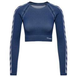 Damska koszulka z długim rękawem Hummel MT Blaze. Niebieskie t-shirty damskie Hummel, m, bez wzorów, z dzianiny, bez kołnierzyka. Za 169.95 zł.