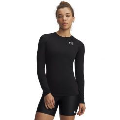Koszulka damska Under Armour HG Authentics Comp LS 1365459. Białe koszulki sportowe damskie Under Armour, s, bez wzorów, z elastanu, bez kołnierzyka, bez ramiączek, na fitness i siłownię. Za 166.60 zł.