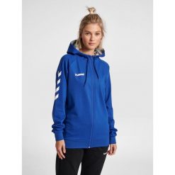 Bluza z kapturem do piłki ręcznej damska Hummel Go Cotton Zip Hoodie Woman. Niebieskie bluzy sportowe damskie Hummel, xs, bez wzorów, z kapturem, do piłki ręcznej. W wyprzedaży za 190.50 zł.