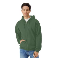 Męska Bluza Z Kapturem Softstyle Midweight Full Zip. Niebieskie bluzy męskie Gildan, m, bez wzorów, z bawełny, z kapturem. Za 133.99 zł.