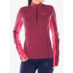 Bluza do biegania damska La Sportiva Swift Long Sleeve. Czerwone bluzy damskie La Sportiva, bez wzorów, bez kaptura, do biegania. Za 368.49 zł.