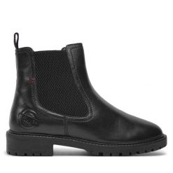 Botki s.Oliver. Czarne botki damskie S.Oliver, bez obcasa, na płaskiej podeszwie, bez zapięcia. Za 379.99 zł.