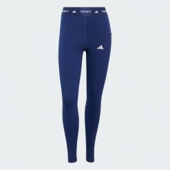Legginsy Techfit Stash Pocket Full-Length. Niebieskie legginsy damskie Adidas, bez wzorów, z materiału, techfit (adidas). Za 199.00 zł.
