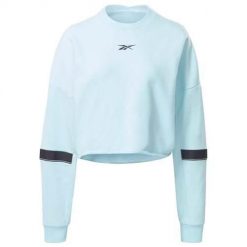 Bluza sportowa damska Reebok Frotte Studio. Niebieskie bluzy damskie Reebok, l, bez wzorów, bez kaptura. Za 255.00 zł.