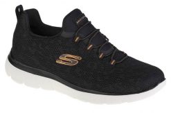 Buty do chodzenia damskie Skechers Summits Leopard Spor. Czarne obuwie sportowe damskie Skechers, bez wzorów, z materiału, tenisowe. Za 249.00 zł.