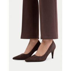 Szpilki GINO ROSSI. Brązowe szpilki damskie Gino Rossi, bez wzorów, bez obcasa, bez zapięcia. Za 299.99 zł.
