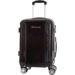 Walizka w kolorze czarnym - 102 l. Walizki męskie marki Platinium, z materiału. W wyprzedaży za 329.95 zł.