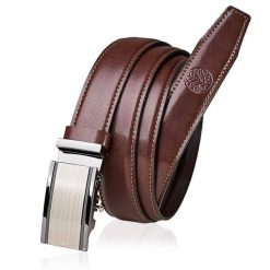 Skórzany pasek BETLEWSKI AUTO-LIC30 BR 85_K3 brązowy. Brązowe paski damskie Betlewski, bez wzorów, z materiału. Za 99.00 zł.