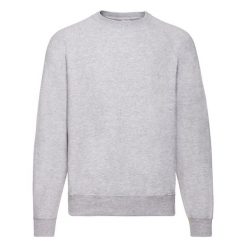 Męska Klasyczna Zwykła Bluza Raglanowa. Szare bluzy męskie Fruit of the Loom, m, bez wzorów, bez kaptura. Za 76.99 zł.