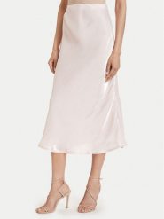 Maryley Spódnica midi 26EB704/37RO Różowy jasny Regular Fit. Czerwone spódnice damskie Maryley, m, bez wzorów, z syntetyku, midi. Za 309.99 zł.