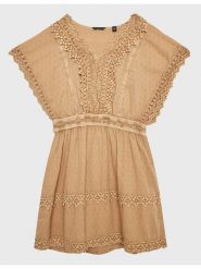 Guess Sukienka codzienna J3GK41 WFDN0 Brązowy Regular Fit. Brązowe sukienki dla dziewczynek Guess, z aplikacjami, z bawełny, bez ramiączek. Za 709.99 zł.