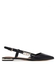 Guess Baleriny FLTFRA LEA05 Czarny. Czarne baleriny damskie Guess, z aplikacjami, ze skóry, bez obcasa. Za 292.00 zł.