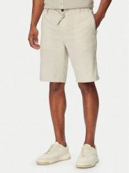 BOSS Szorty materiałowe 50559178 Szary Regular Fit. Szare szorty męskie Boss, m, bez wzorów, ze lnu. Za 599.99 zł.