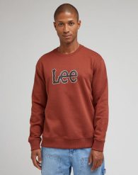 LEE CORE MĘSKA BLUZA BEZ KAPTURA NIEROZPINANA SWEET BROWN LM08RF81. Brązowe bluzy męskie Lee, m, bez wzorów, bez kaptura. Za 139.99 zł.