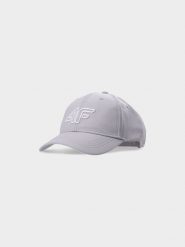 4F Czapka z daszkiem strapback uniseks - szara L/XL. Szare czapki i kapelusze damskie 4f, na lato, bez wzorów, z syntetyku, sportowe. W wyprzedaży za 29.99 zł.