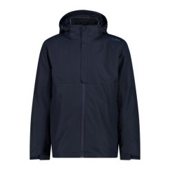 Wodoodporna kurtka 3 w 1 CMP. Czarne kurtki męskie CMP, bez wzorów, sportowe, bez kaptura. Za 539.65 zł.