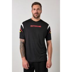 Męska Trykot WM fitness rękaw 1/2 do 8 XL. Czarne koszulki sportowe męskie JAY-PI, m, bez wzorów, z materiału, bez kołnierzyka, bez ramiączek, na fitness i siłownię. Za 139.99 zł.