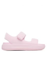 Nike Sandały Calm Sandal FZ3125 600 Różowy. Czerwone sandały damskie Nike, bez wzorów, ze skóry, bez obcasa, bez zapięcia. Za 299.99 zł.