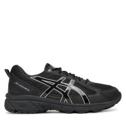 Sneakersy Asics. Czarne trampki i tenisówki chłopięce Asics, bez wzorów, bez zapięcia. Za 259.99 zł.