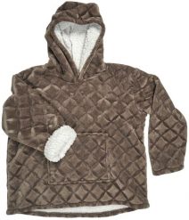INTESI BLUZA OCIEPLANA Z KAPTUREM/ SNUDDIE BRĄZOWA. Brązowe bluzy damskie Intesi, bez wzorów, z kapturem. Za 136.14 zł.