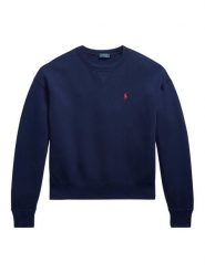 Polo Ralph Lauren Bluza 211978306504 Granatowy Regular Fit. Niebieskie bluzy damskie Polo Ralph Lauren, l, bez wzorów, z bawełny, bez kaptura. Za 819.99 zł.