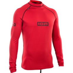 Koszulka surfingowa UV męska ION Promo Lycra LS. Czerwone koszulki sportowe męskie ION, m, bez wzorów, z lycry, bez kołnierzyka, bez ramiączek. W wyprzedaży za 149.00 zł.